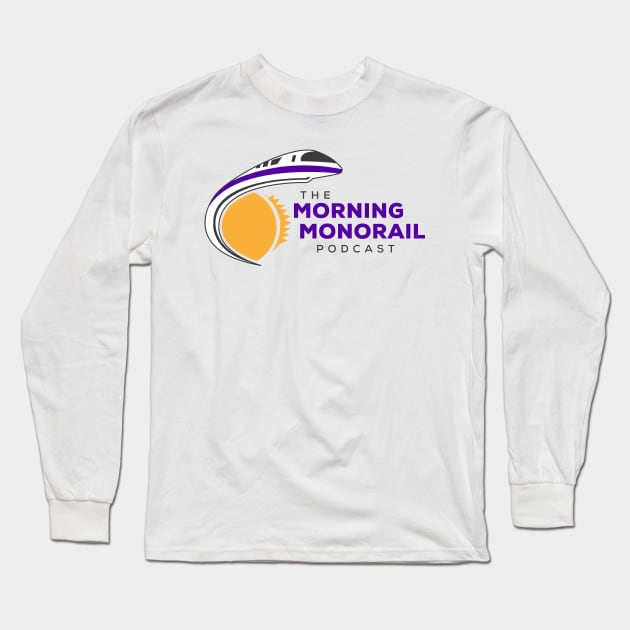 Morning Monorail Logo (Purple Text) Long Sleeve T-Shirt by MorningMonorail